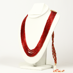 Red Onyx Multi-Strand Necklace