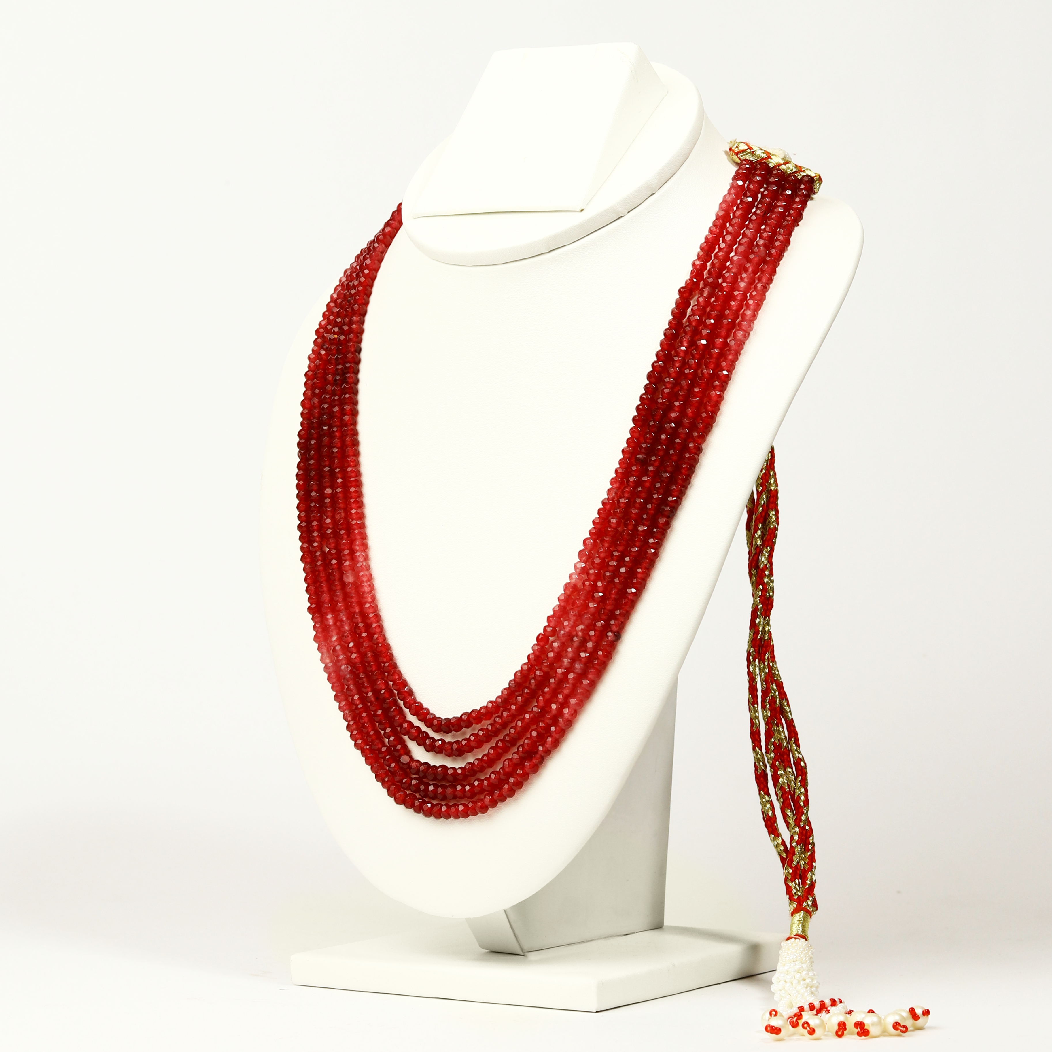 Red Onyx Multi-Strand Necklace