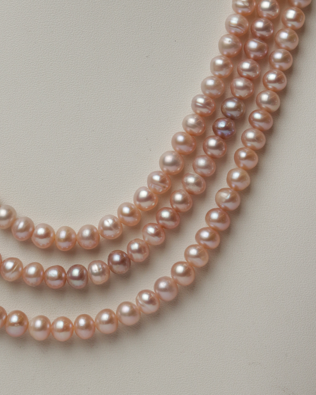 Three Strand Rose Pearl