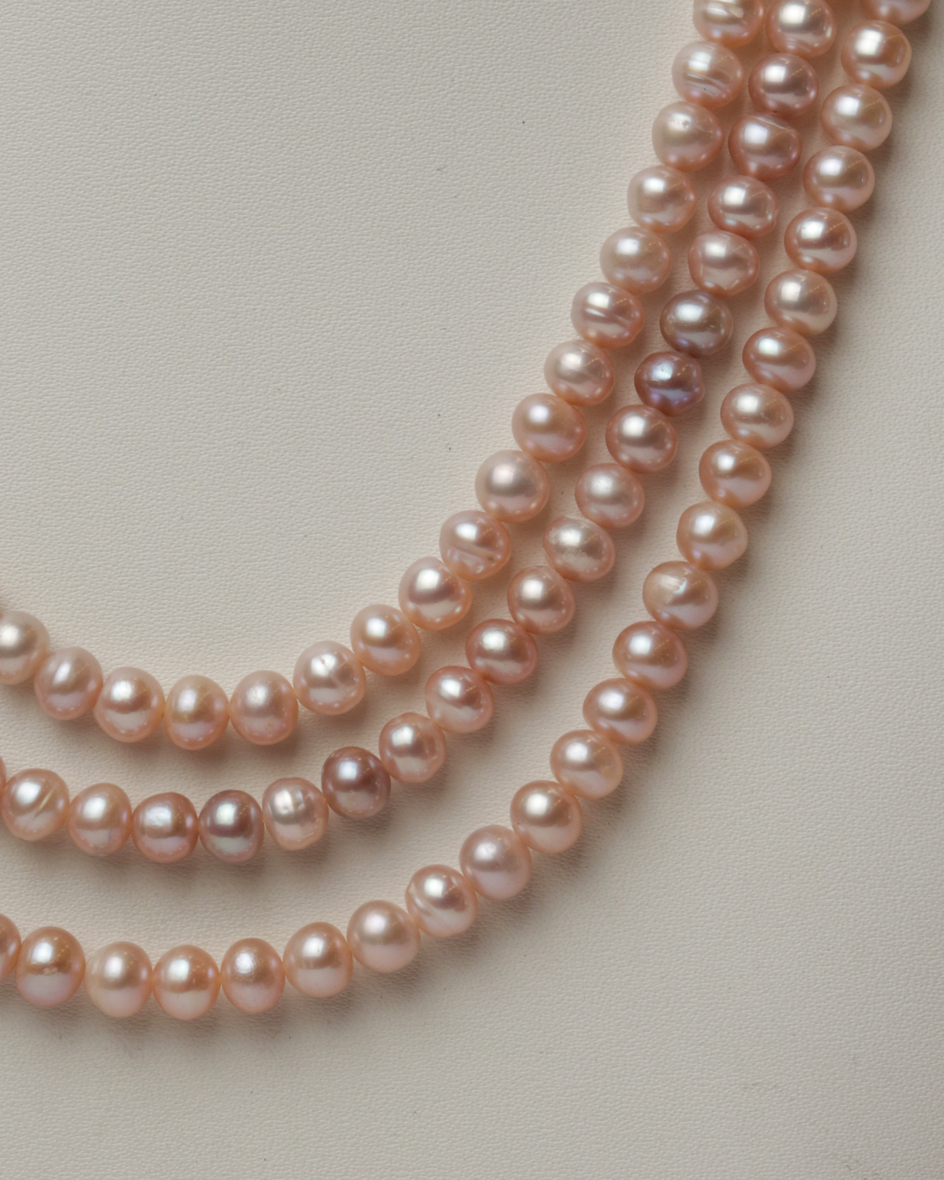 Three Strand Rose Pearl