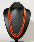 Coral & Swarovski Necklace