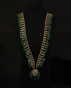 Green  Onyx Emerald Pathani Haar – Traditional Nizami Necklace
