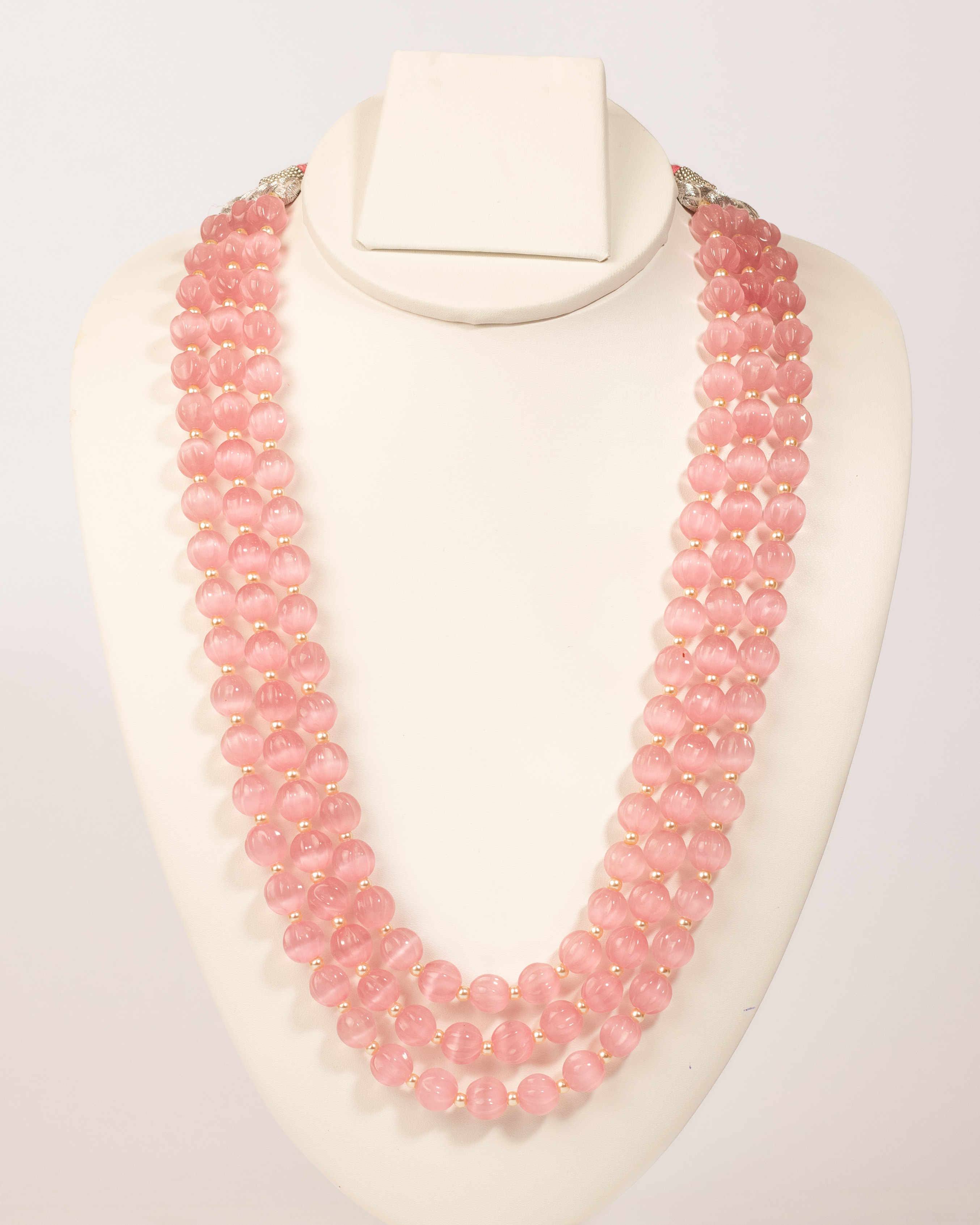 Rose Quartz & Bead Necklace