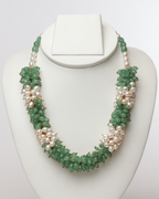 Strawberry Quartz with Pearl Necklace