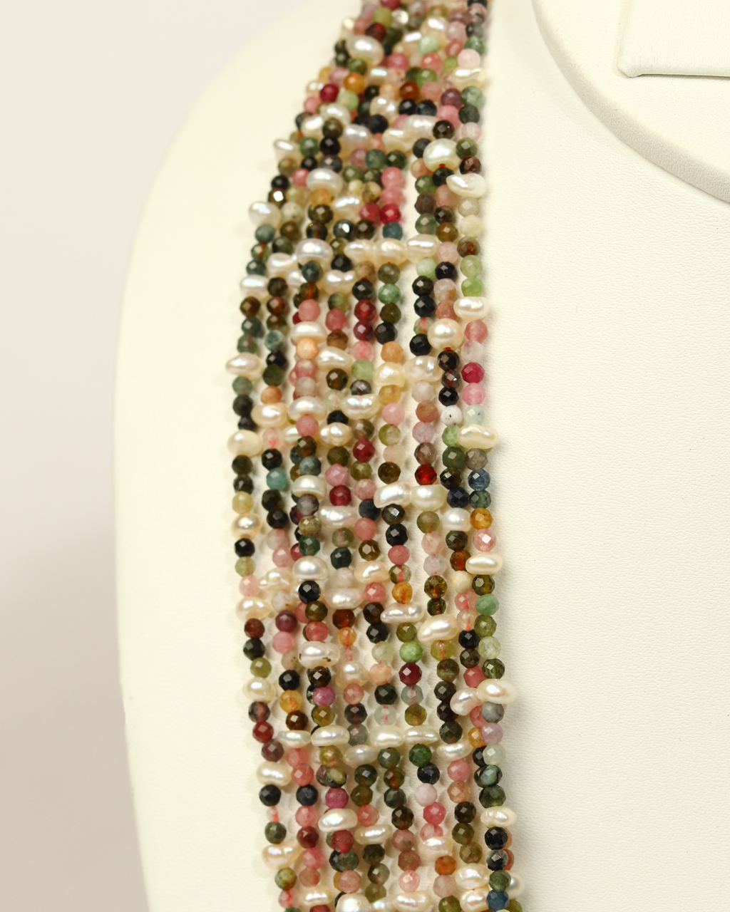 Radiant Tourmaline Pearl Necklace