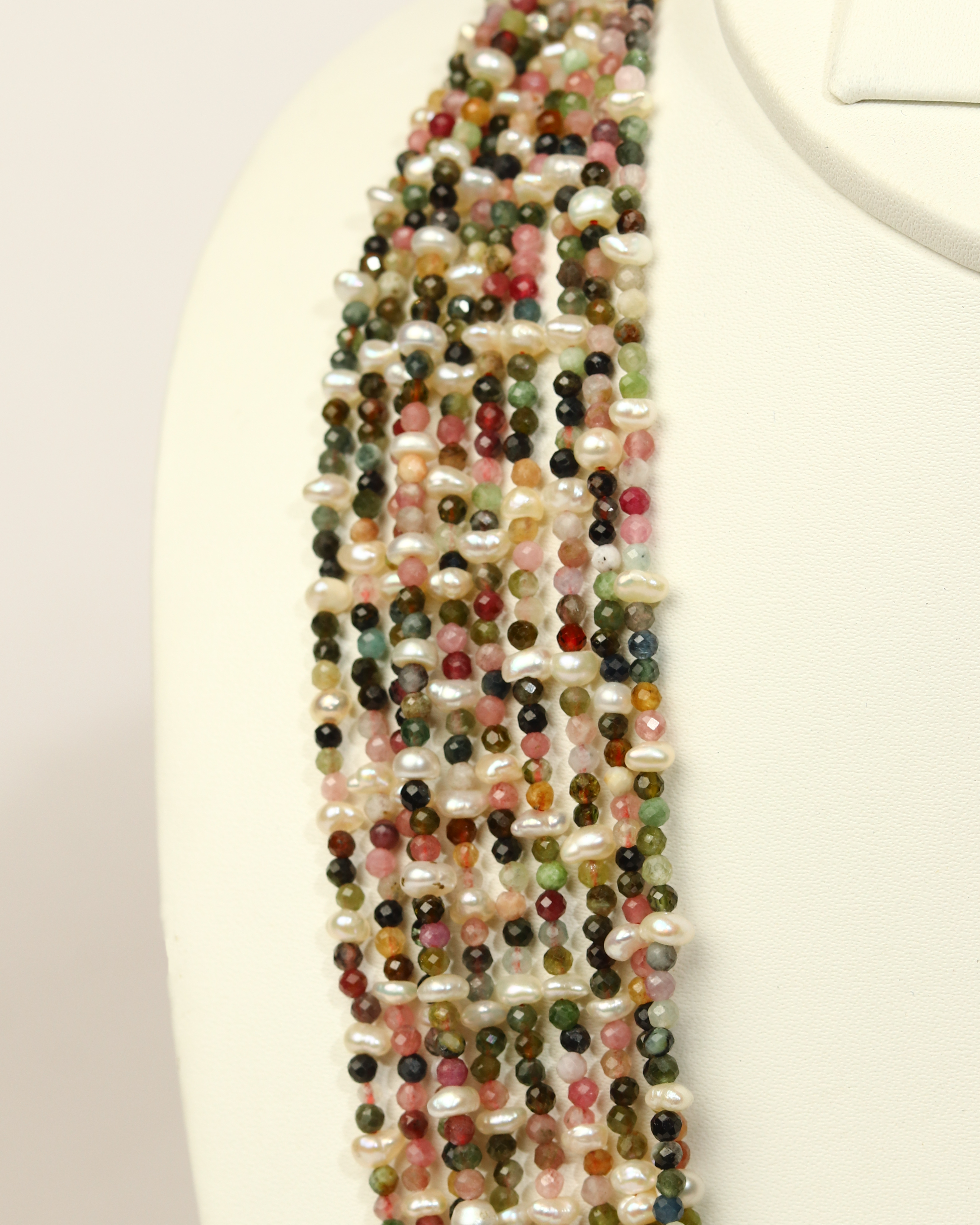 Radiant Tourmaline Pearl Necklace
