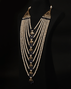 Nizami Royal Sath Lada Necklace – Handcrafted Pearls & Blue Sapphires