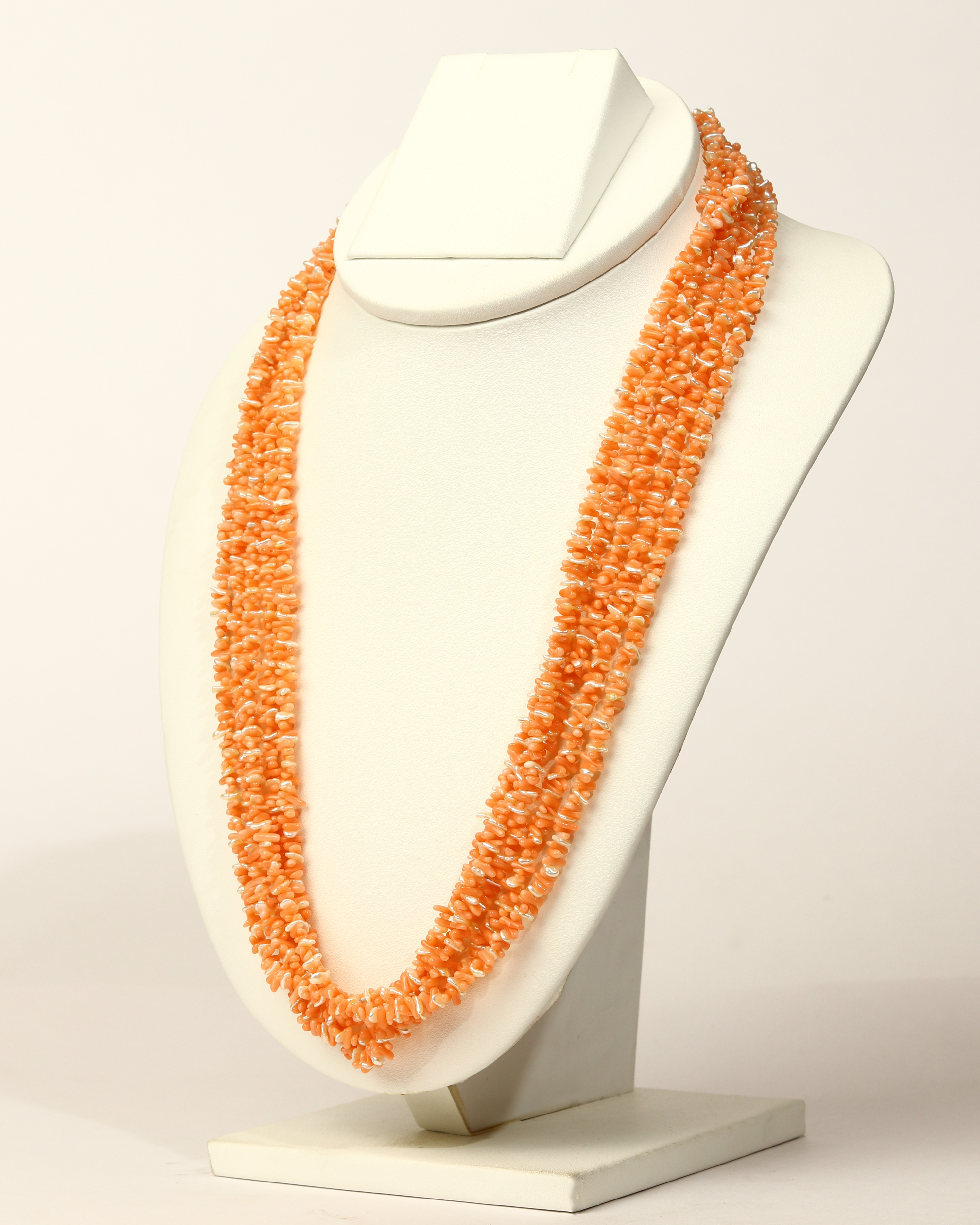 Italian Coral with KC Pearls Necklace