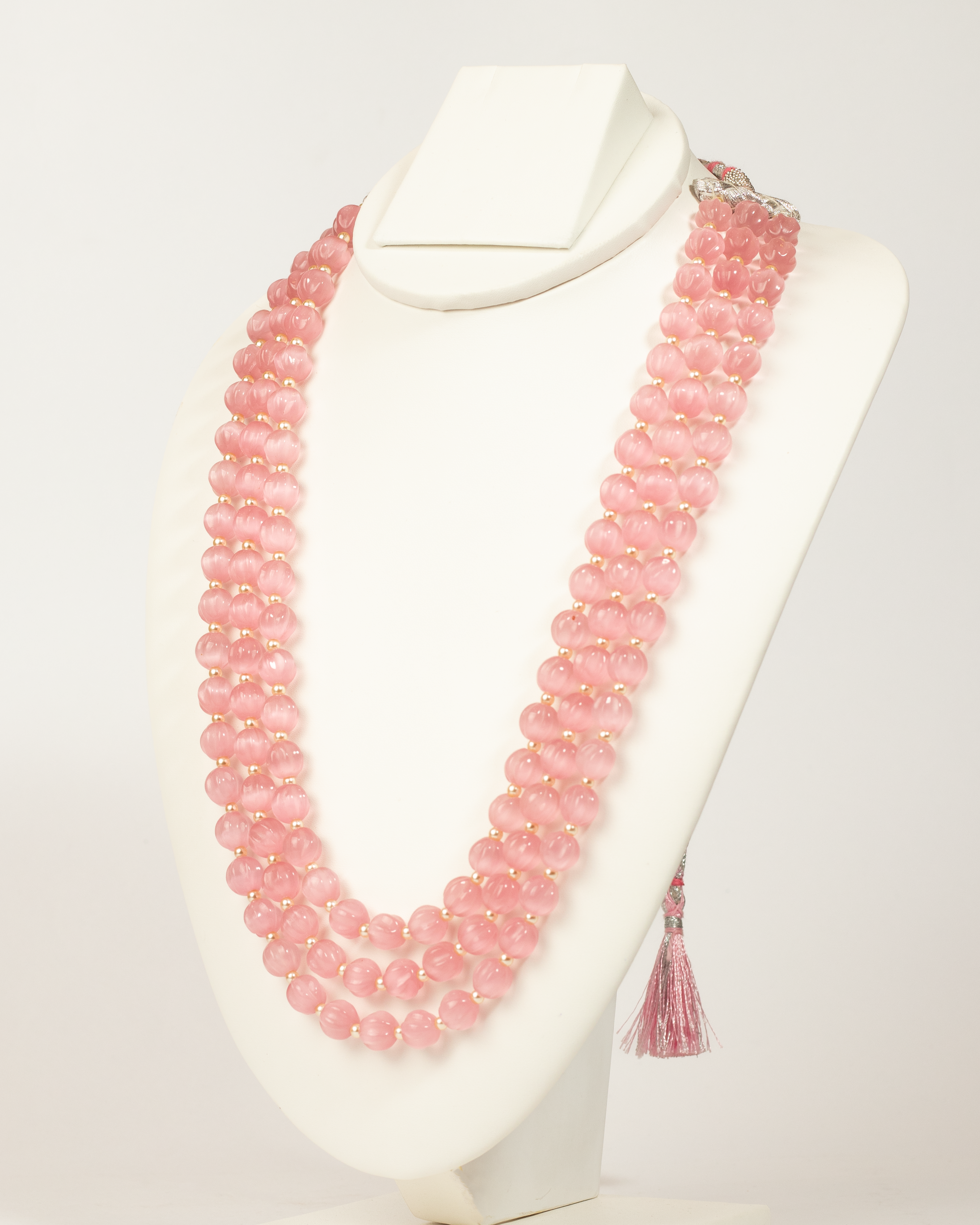 Rose Quartz & Bead Necklace