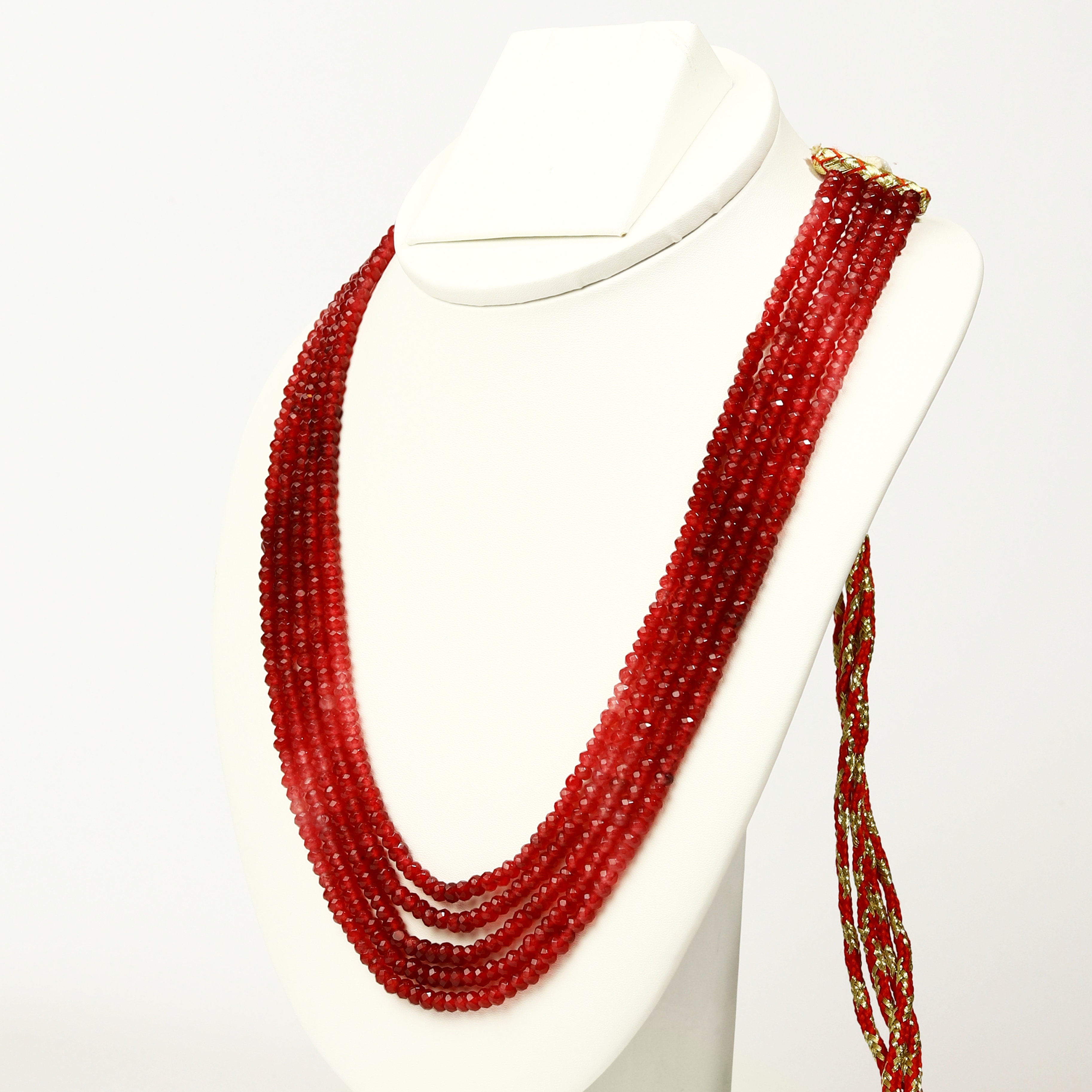 Red Onyx Multi-Strand Necklace