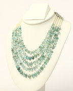 Ocean Glow Aquamarine & Pearl Necklace