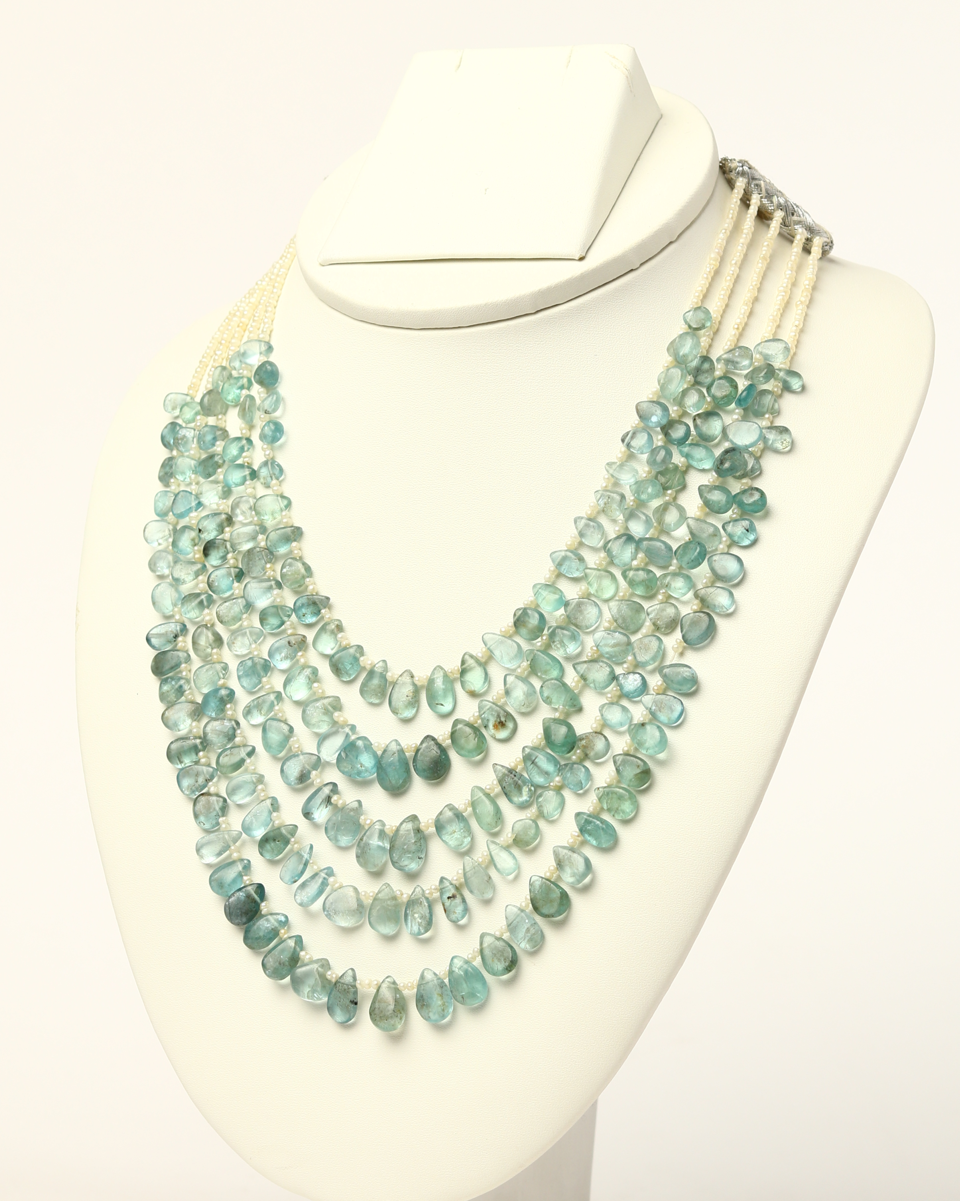 Ocean Glow Aquamarine & Pearl Necklace