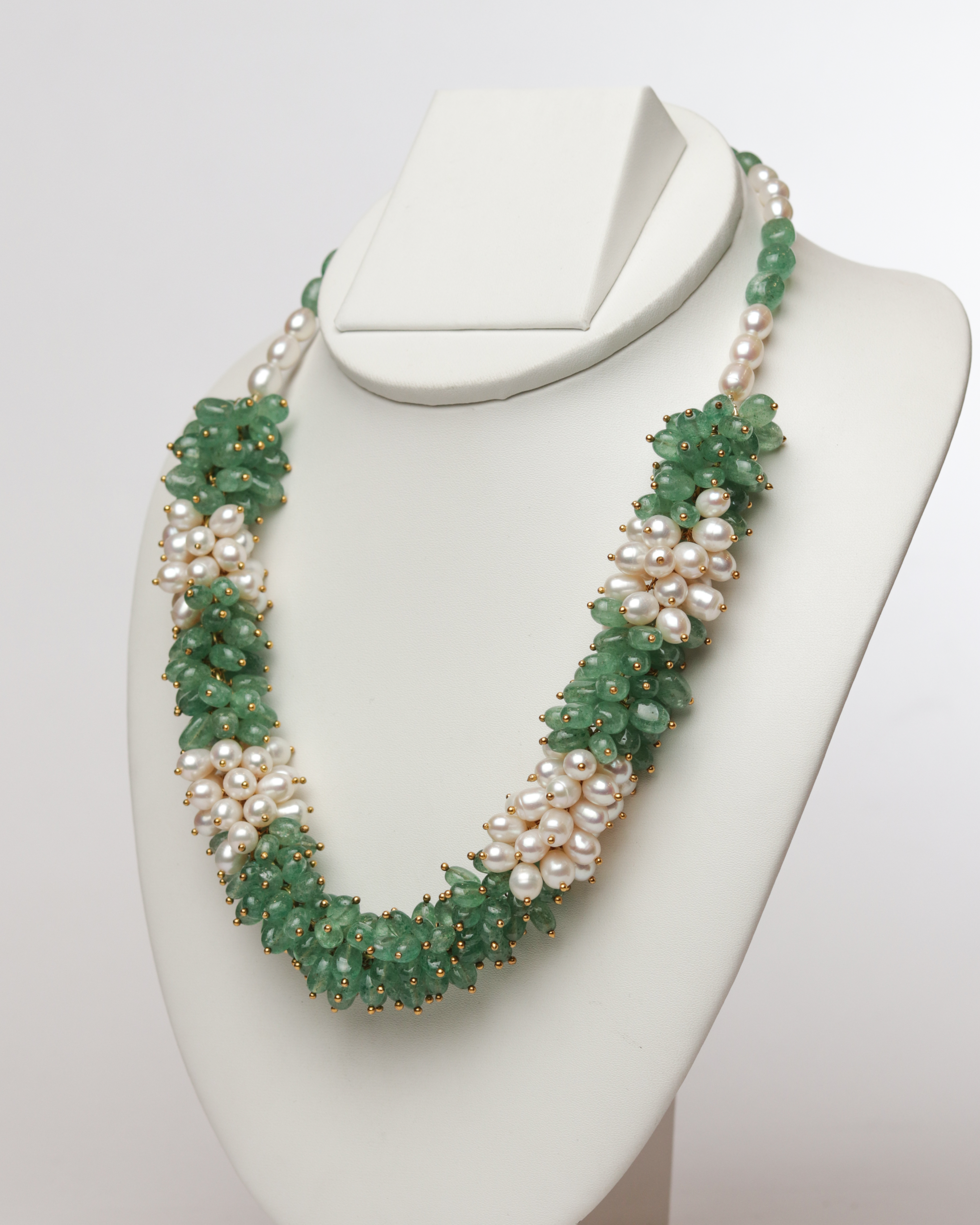 Strawberry Quartz with Pearl Necklace