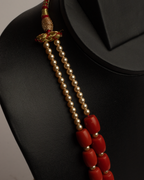 Coral & Swarovski Necklace