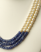 Blue Sapphire & Pearl Necklace