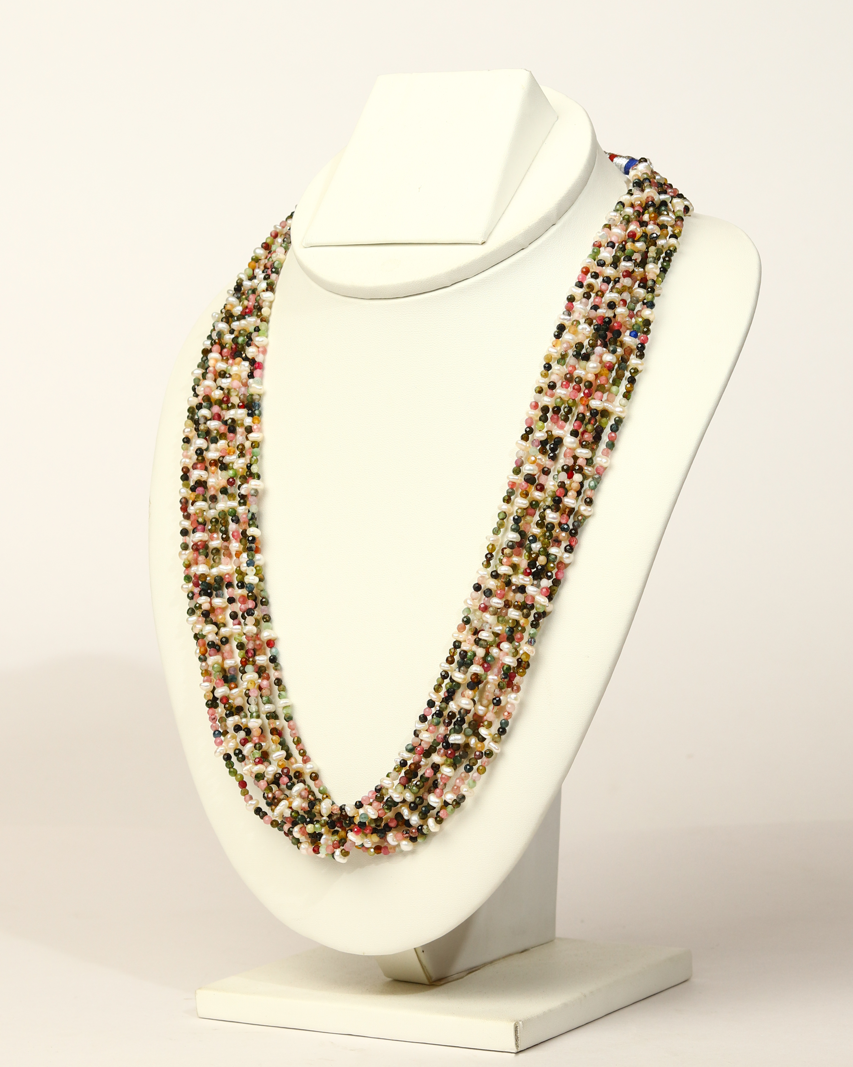 Radiant Tourmaline Pearl Necklace