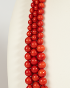 Graduated Three-Strand Coral Necklace