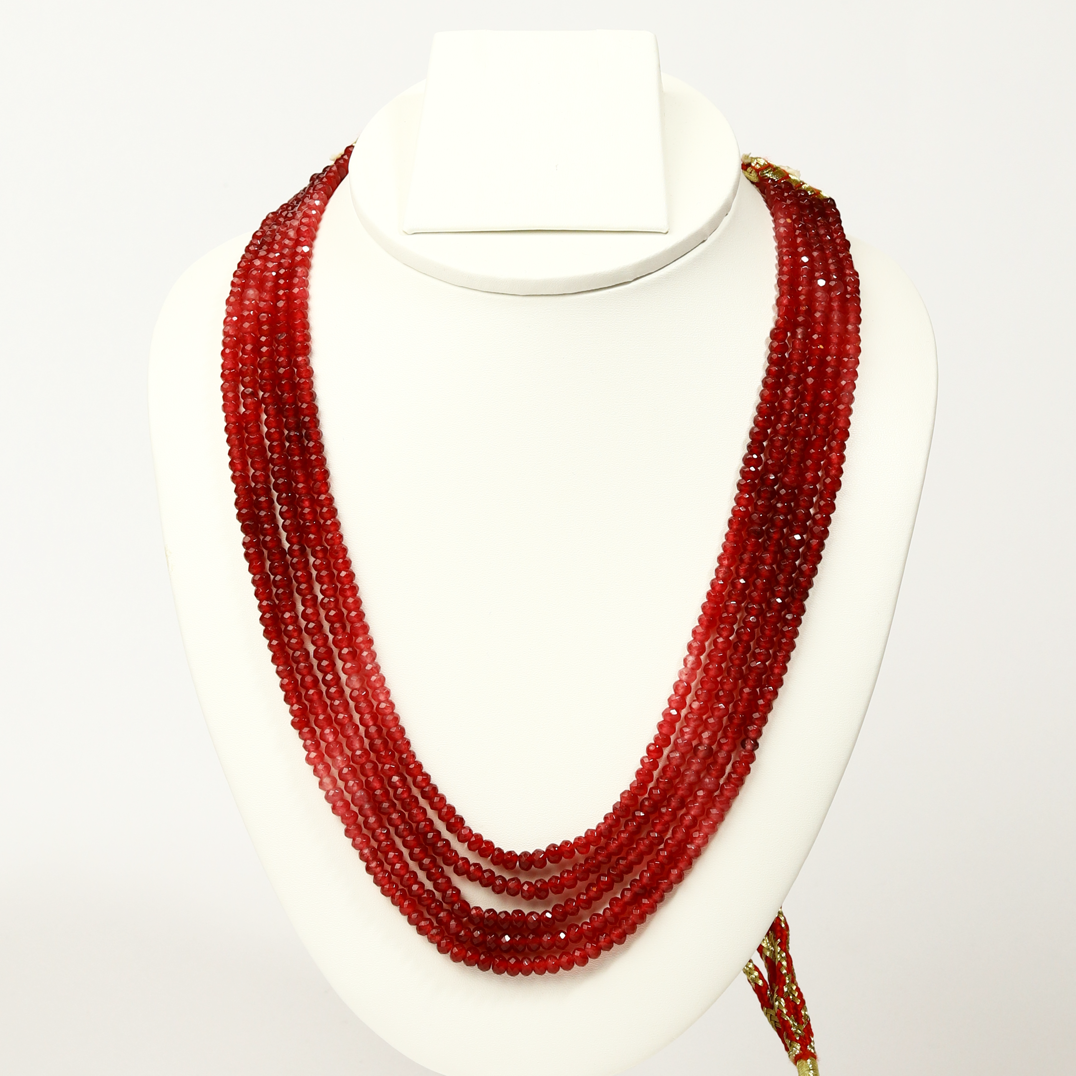 Red Onyx Multi-Strand Necklace