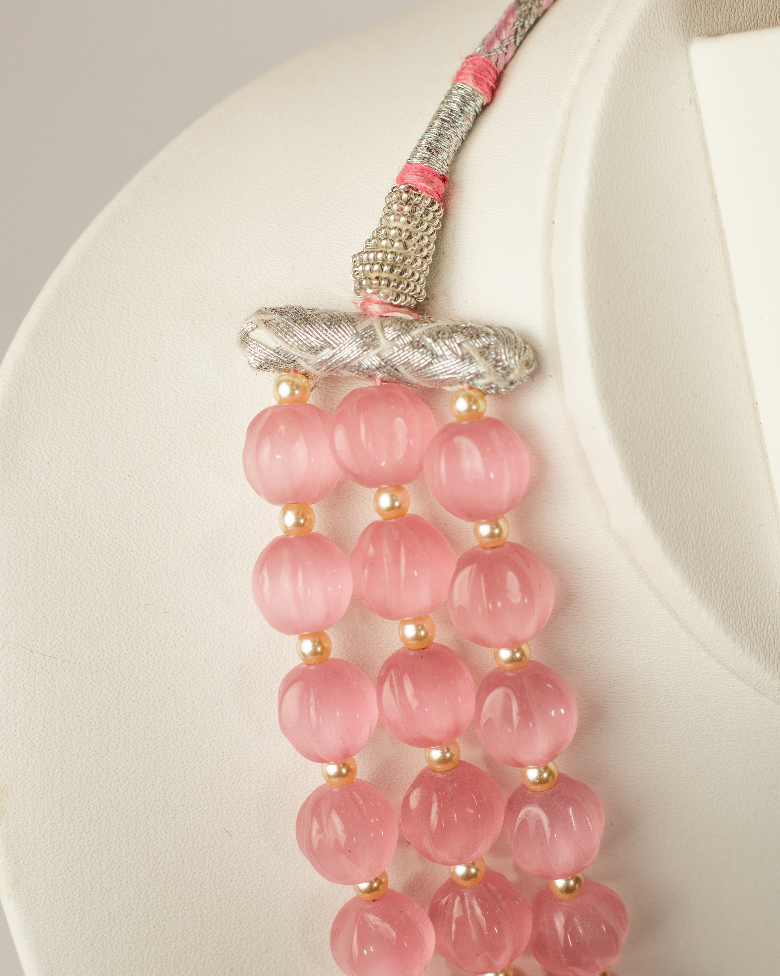 Rose Quartz & Bead Necklace