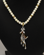 Pearl Necklace with Artistic Pendant Set