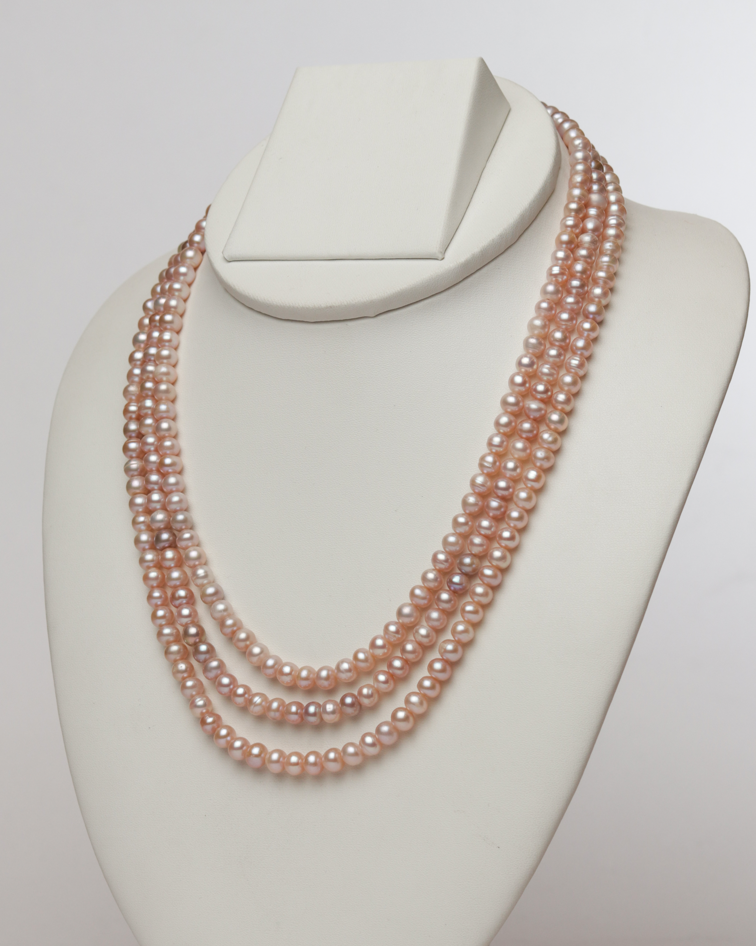 Three Strand Rose Pearl