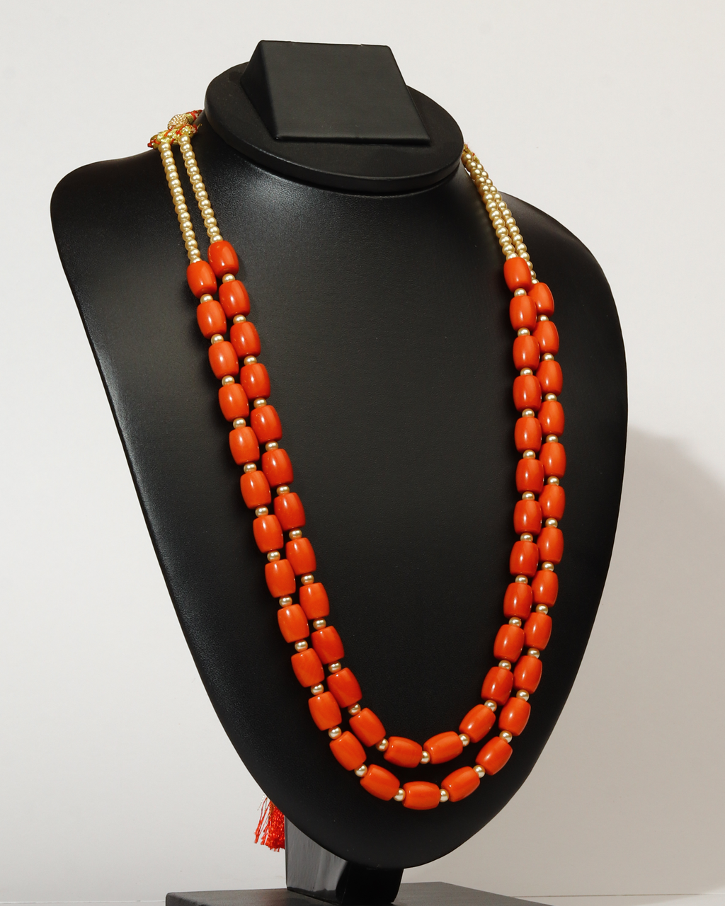 Coral & Swarovski Necklace