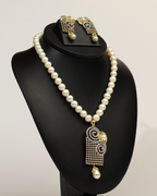Pearl Necklace with Artistic Pendant Set