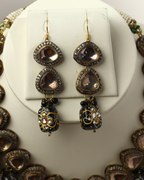 Black & Gold Polki Necklace Set