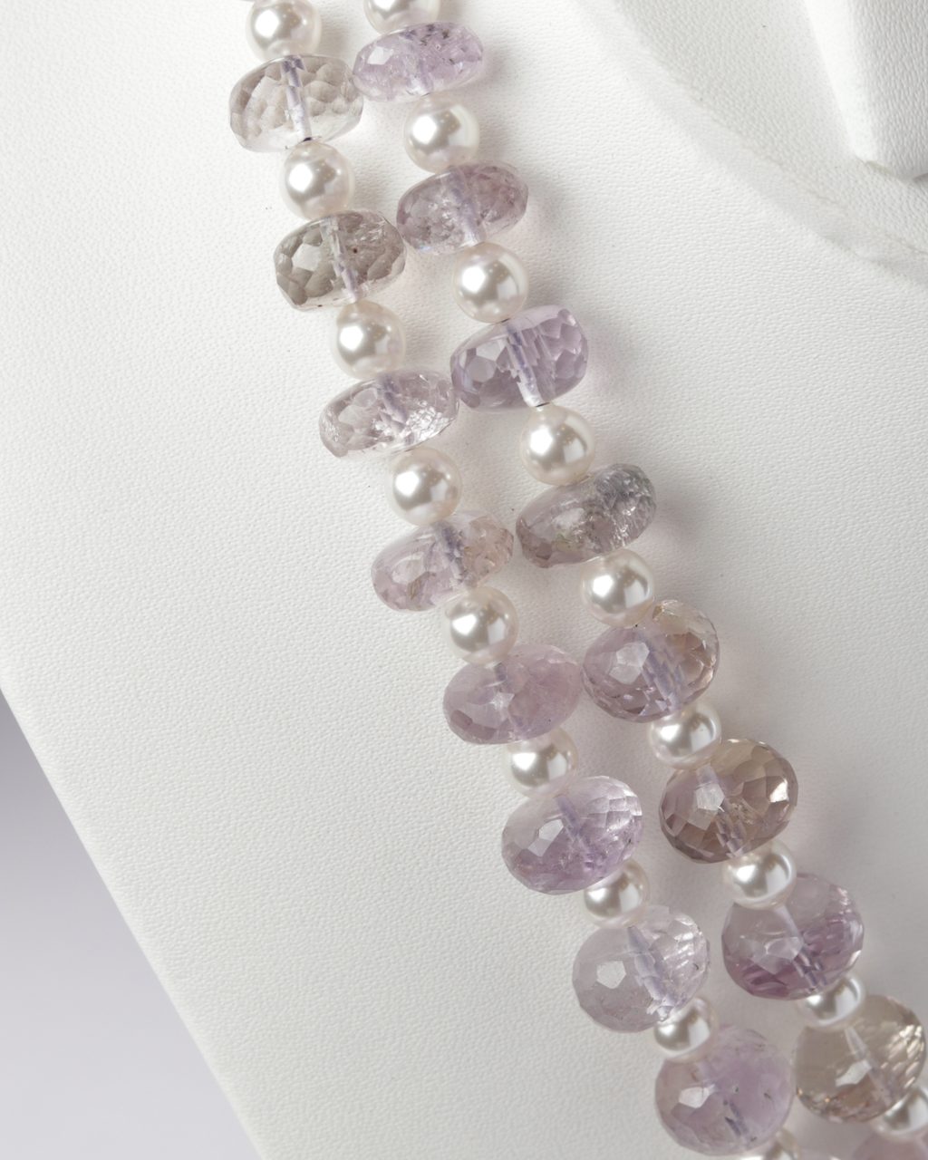 Two-Strand Amethyst & Pearl Necklace