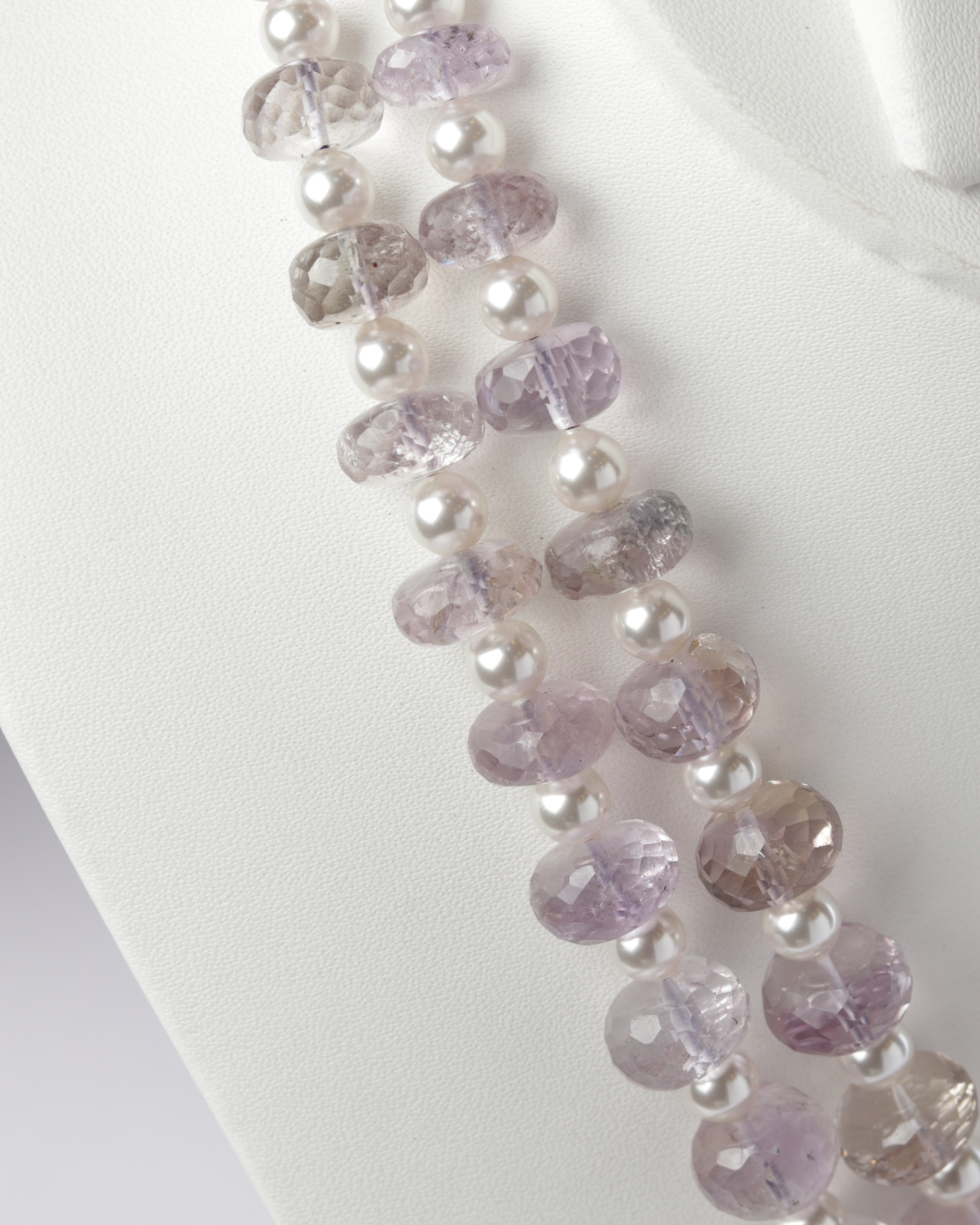 Two-Strand Amethyst & Pearl Necklace