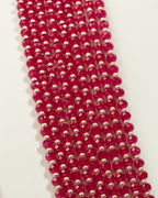 Cascading Ruby Bead Necklace
