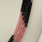 Blue and Pink Onyx Multi-Strand Necklace