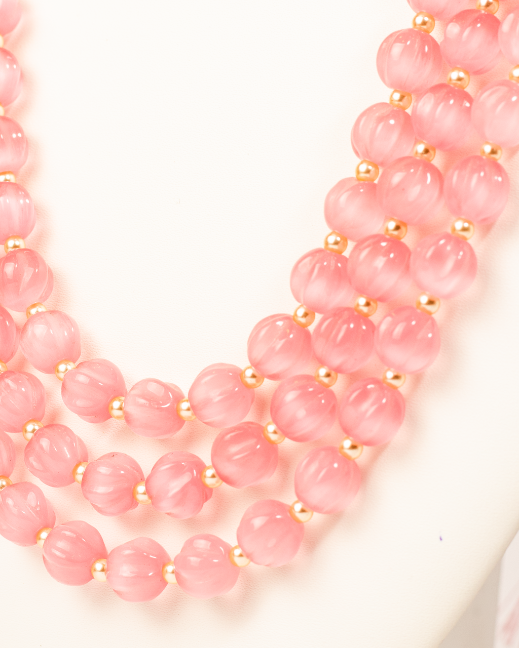 Rose Quartz & Bead Necklace