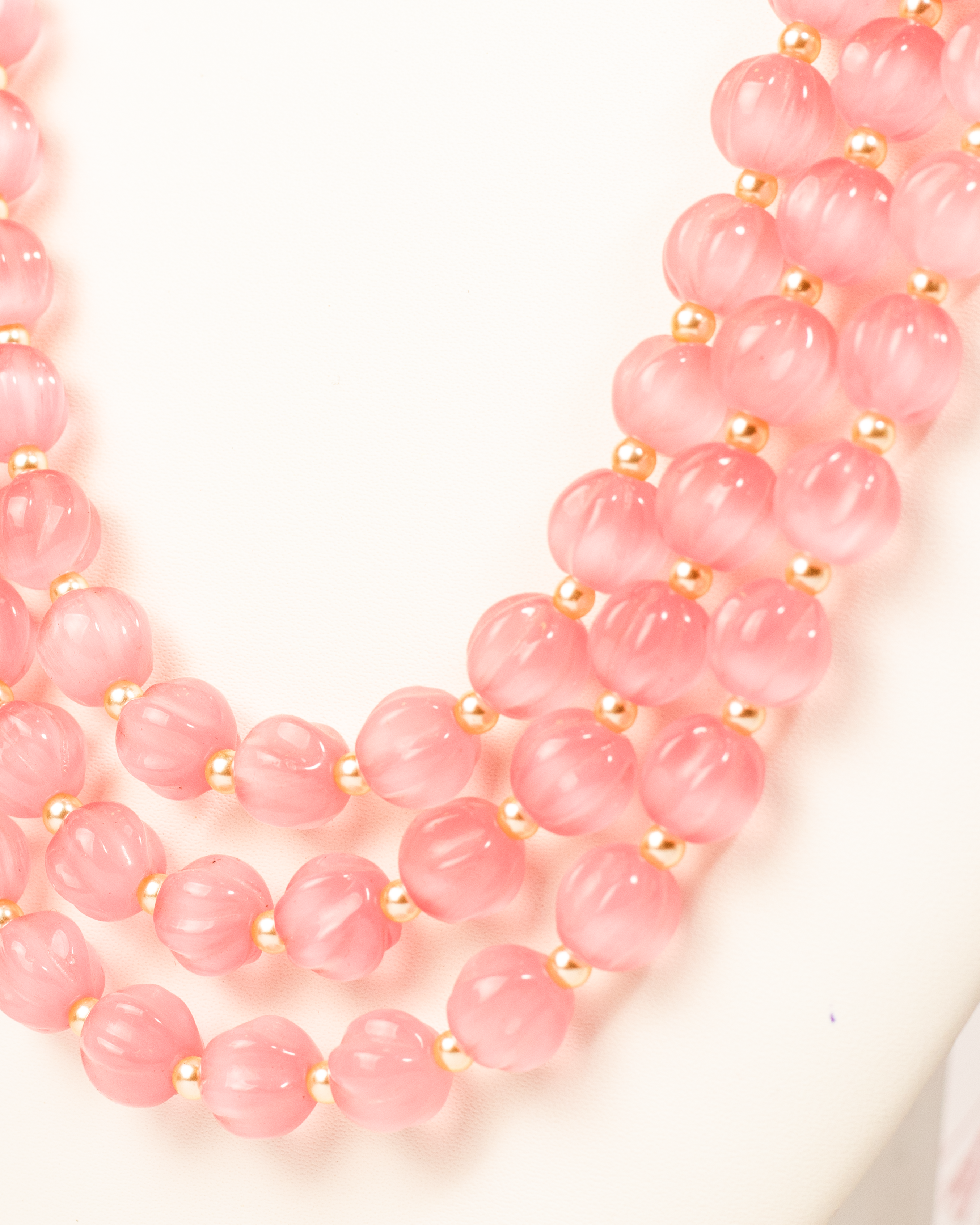 Rose Quartz & Bead Necklace