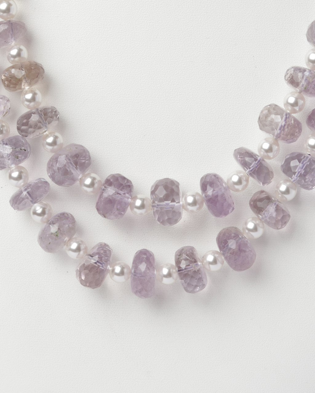 Two-Strand Amethyst & Pearl Necklace