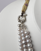 Three Strand Gray Pearl Necklace