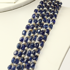 Blue Sapphire with Pearls Multi-Strand Necklace