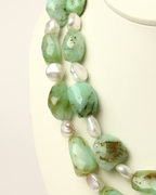 Strawberry Quartz & Baroque Pearl Necklace