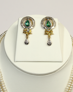 Eternal Radiance – Pearl & Emerald Pendant Set