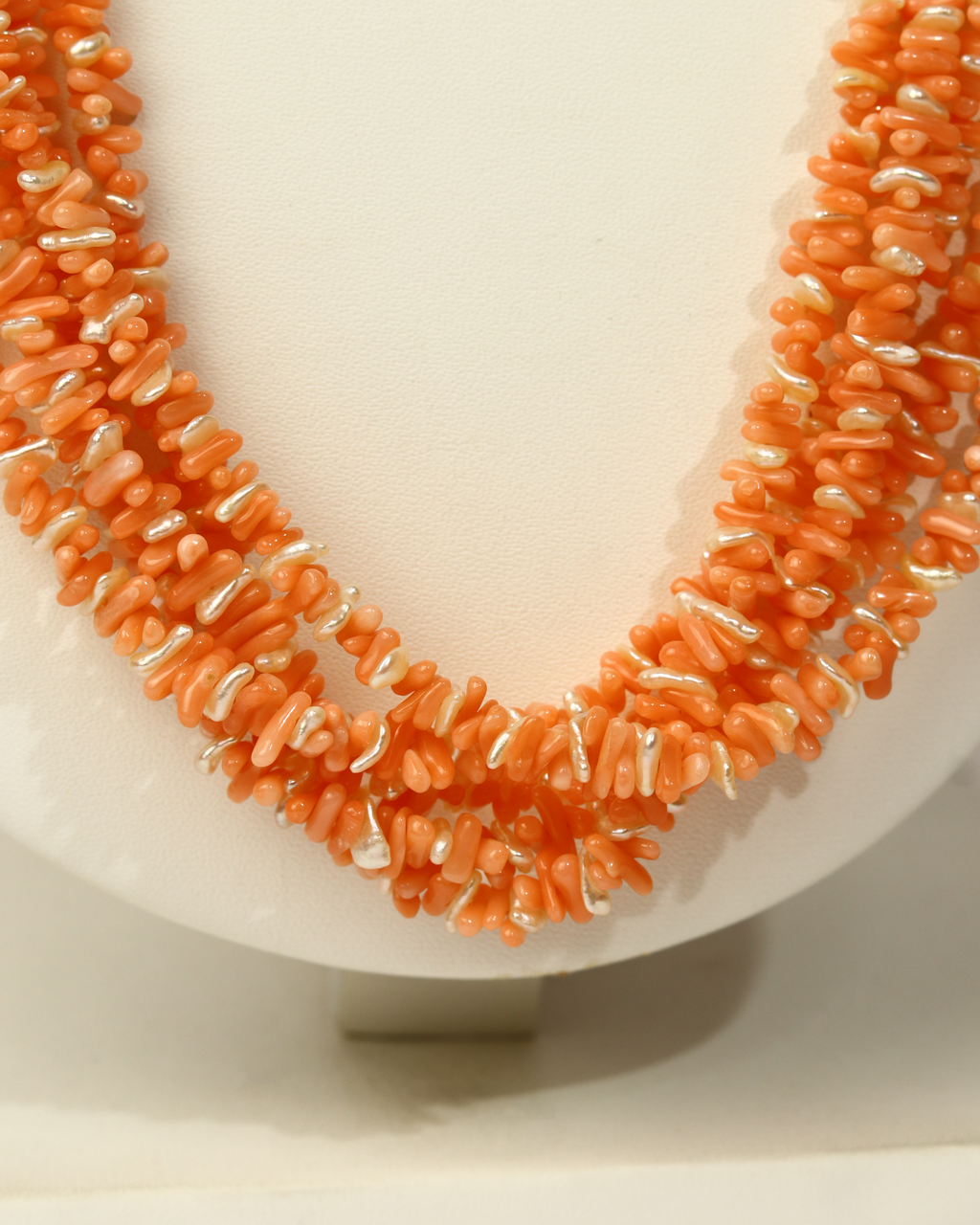 Italian Coral with KC Pearls Necklace