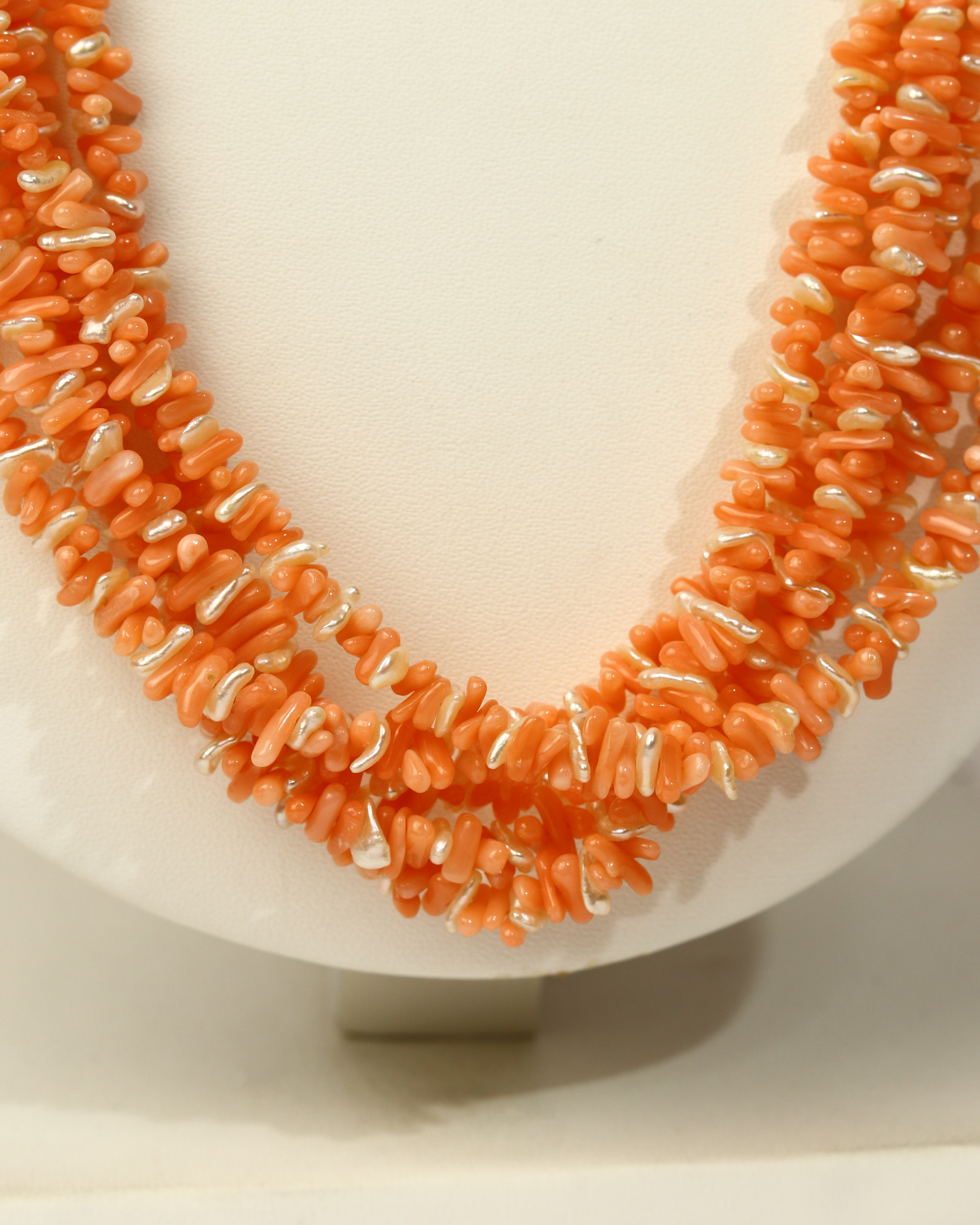 Italian Coral with KC Pearls Necklace