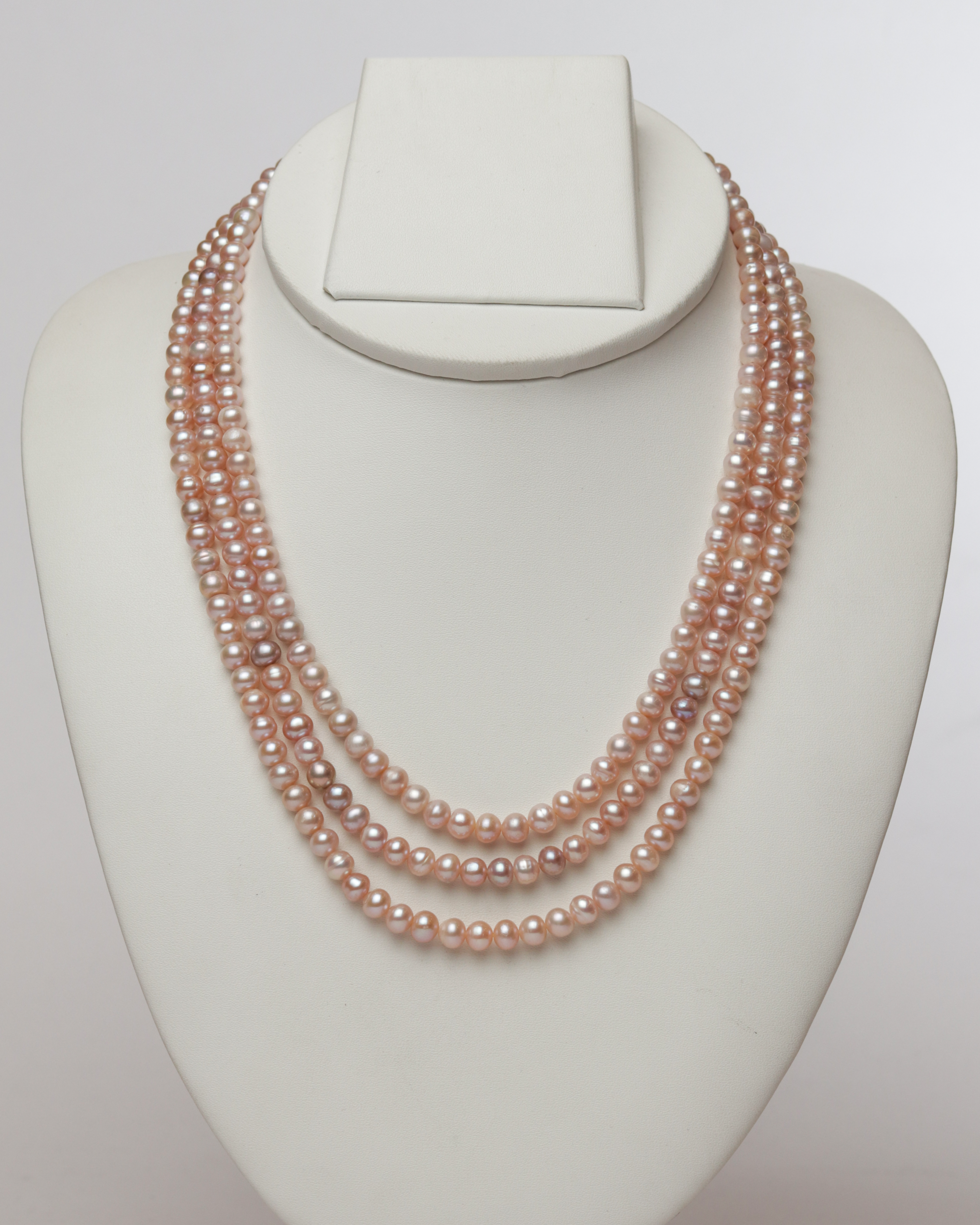 Three Strand Rose Pearl