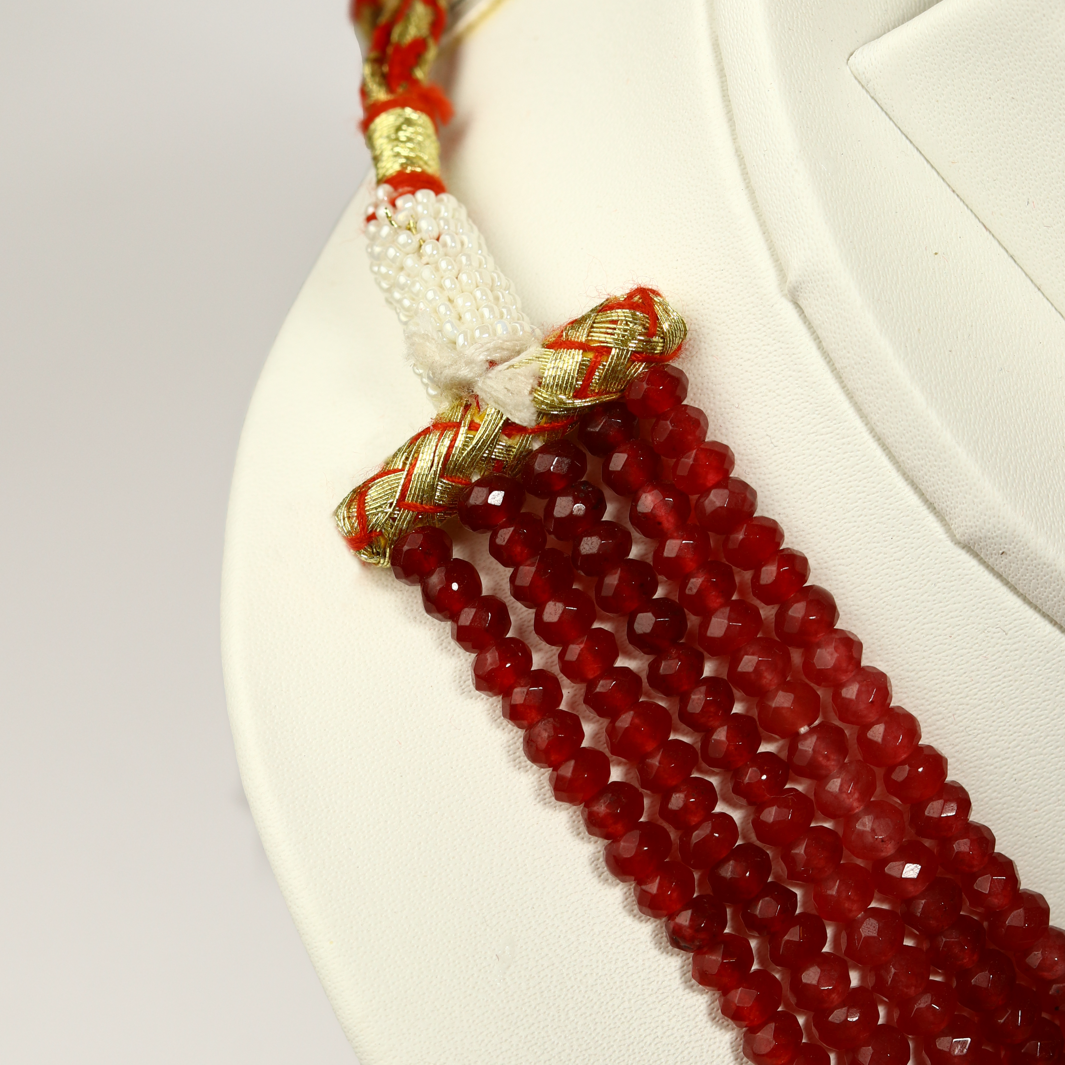 Red Onyx Multi-Strand Necklace