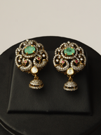 Green Moissanite Polki & Kundan Set
