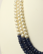 Blue Sapphire & Pearl Necklace